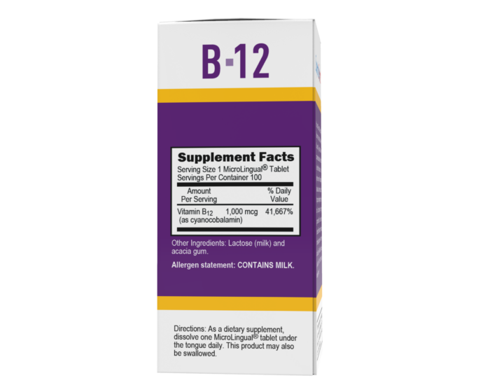 NO SHOT</span> B-12 1,000 mcg (as Cyanocobalamin) - Image 2