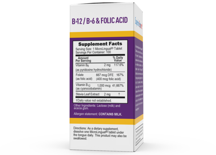 NO SHOT B-12 1,000 mcg (as Cyanocobalamin) B-6 / Folic Acid 400 mcg - Image 2