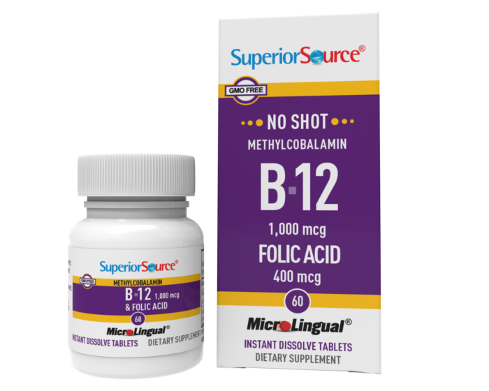 NO SHOT Methylcobalamin B-12 1,000 mcg/ Folic Acid 400 mcg