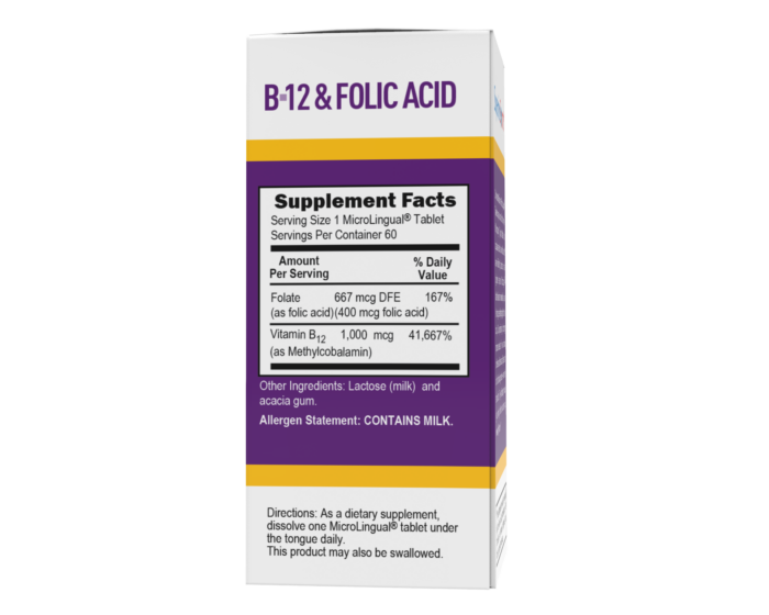 NO SHOT Methylcobalamin B-12 1,000 mcg/ Folic Acid 400 mcg - Image 2