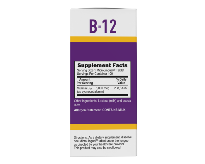 NO SHOT B-12 5,000 mcg (as Cyanocobalamin) - Image 2