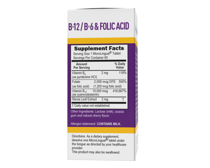 NO SHOT B-12 10,000 mcg / B-6 / Folic Acid 1,200 mcg - Image 2