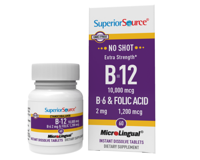 NO SHOT B-12 10,000 mcg / B-6 / Folic Acid 1,200 mcg