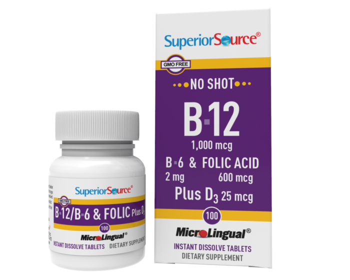 NO SHOT B-12 1,000 mcg / B-6 Folic Acid 1,200 mcg D<span class="smalltexttitle ">3</span> 1,000 IU