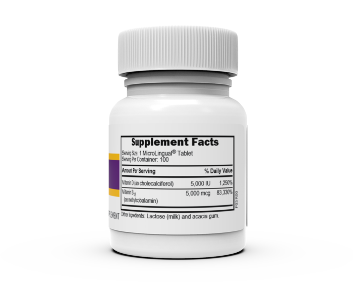 NO SHOT Methylcobalamin B-12 5,000 mcg / D<span class="smalltexttitle">3</span> 5,000 IU - Image 4