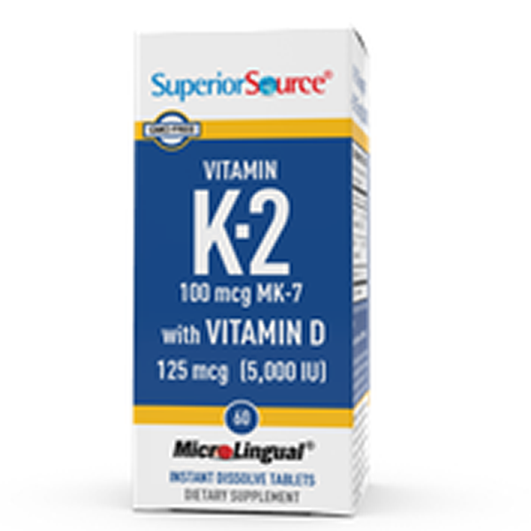 K 2 100 Mcg Mk 7 With D3 5000 Iu Superior Source Vitamins