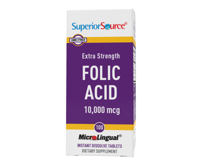 Superior Source Extra Strength Folic Acid 10,000mcg - Image 3