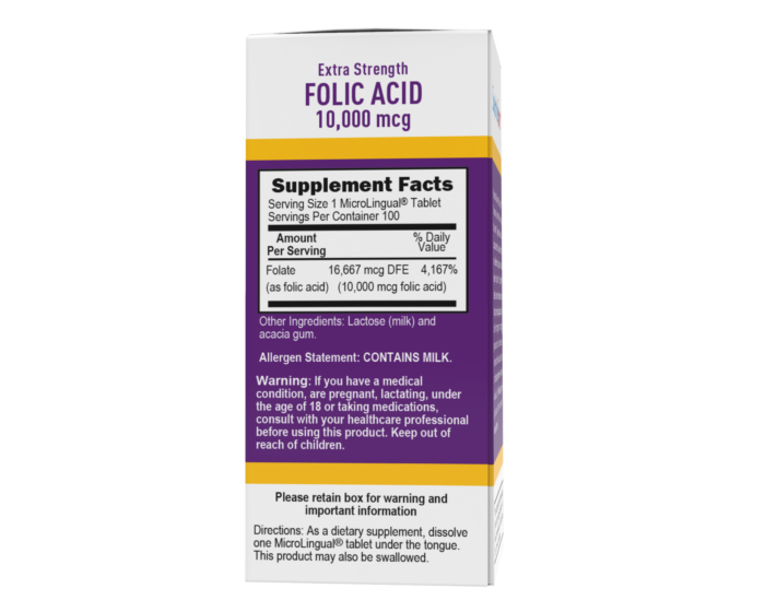 Superior Source Extra Strength Folic Acid 10,000mcg - Image 2